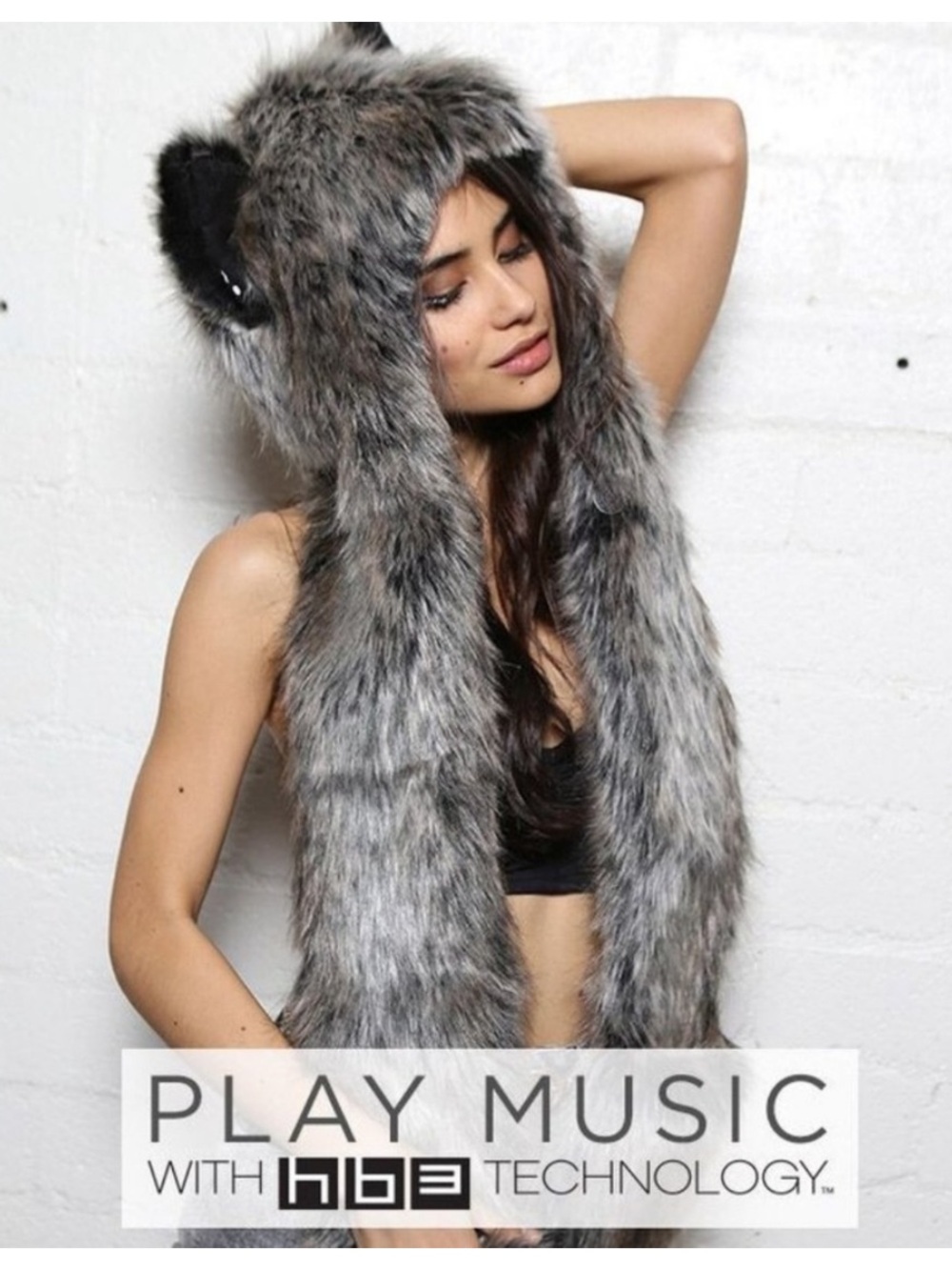Spirithoods Grey Wolf HB3 with WASHABLE SPEAKERS